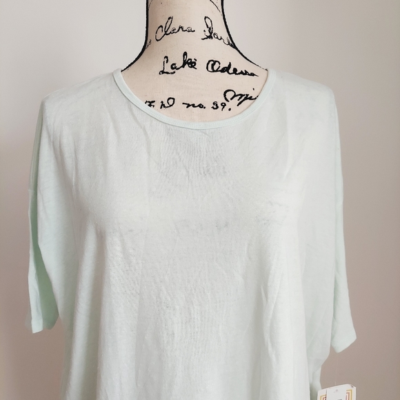 NWT LulaRoe Irma Mint Tunic Top Short Sleeve S - Picture 2 of 7